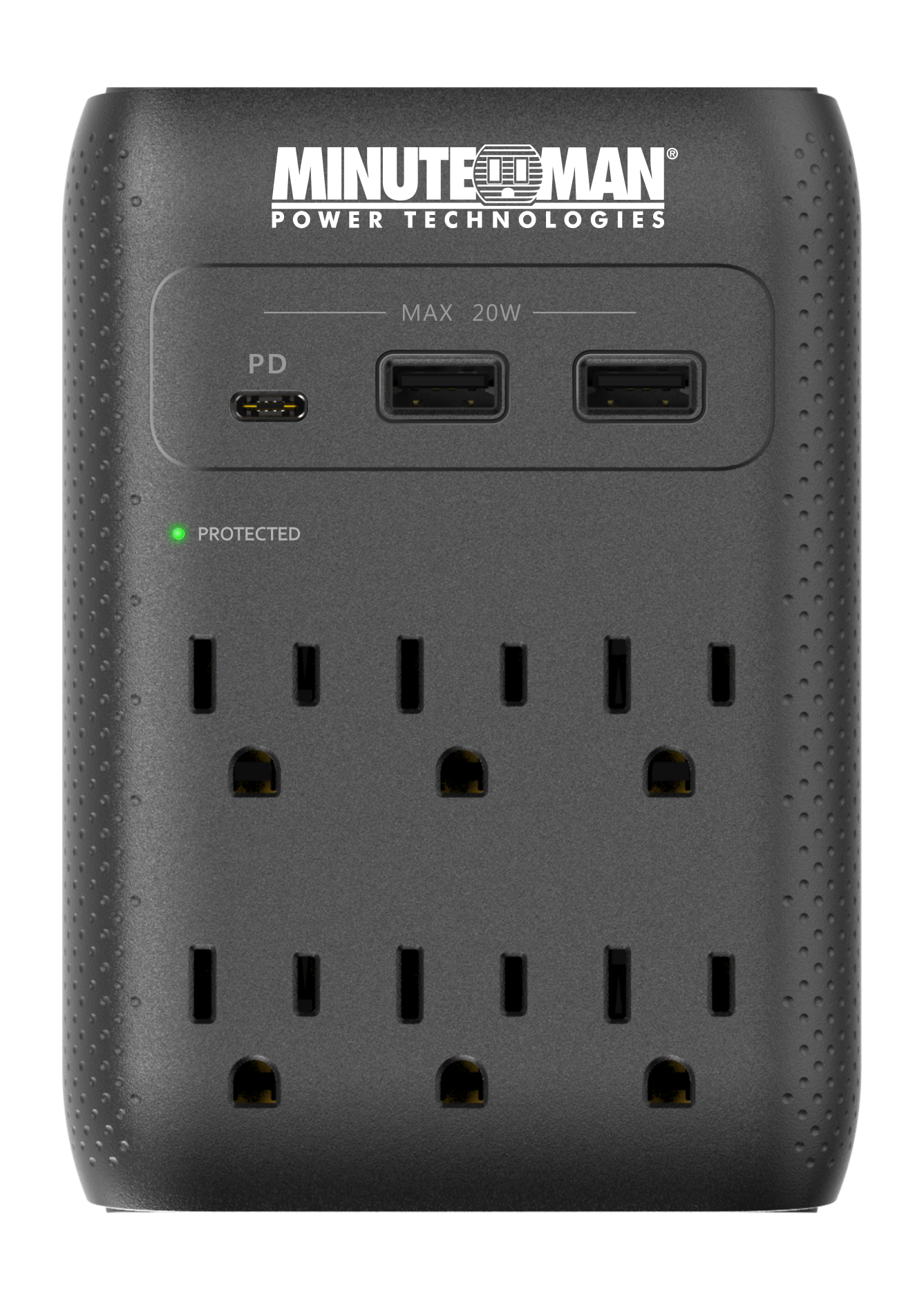 Wall Tap USB Charger and Surge Protector MMS-WAL6U3 by Minuteman